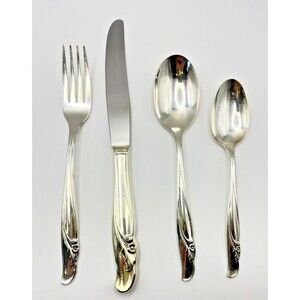 Rogers Bros Vintage SilverPlate Exquisite Int'l Silver Service for 8, 4 pc setti